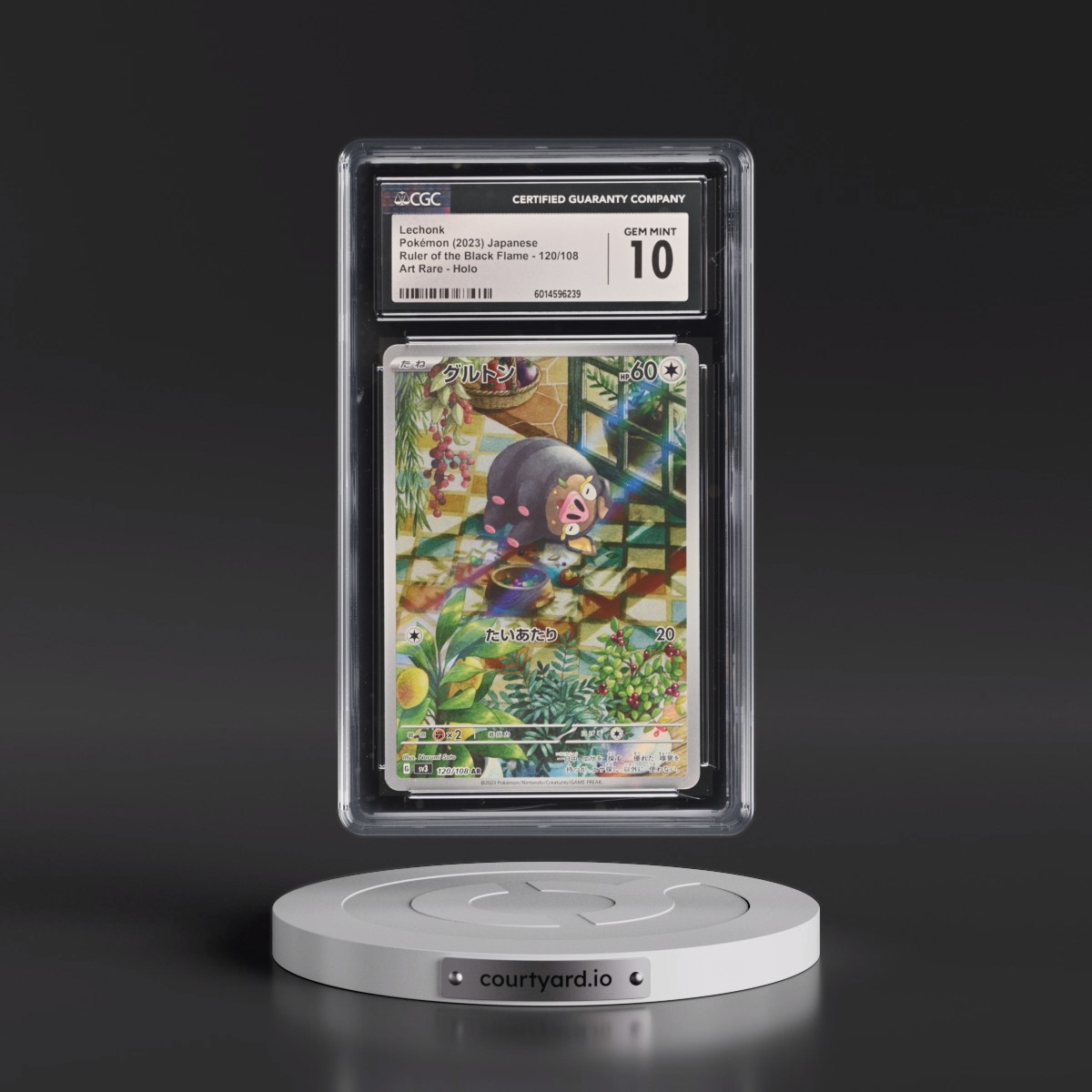 2023 Ruler of the Black Flame #120/108 Lechonk - Art Rare Holo (CGC 10 GEM MINT)