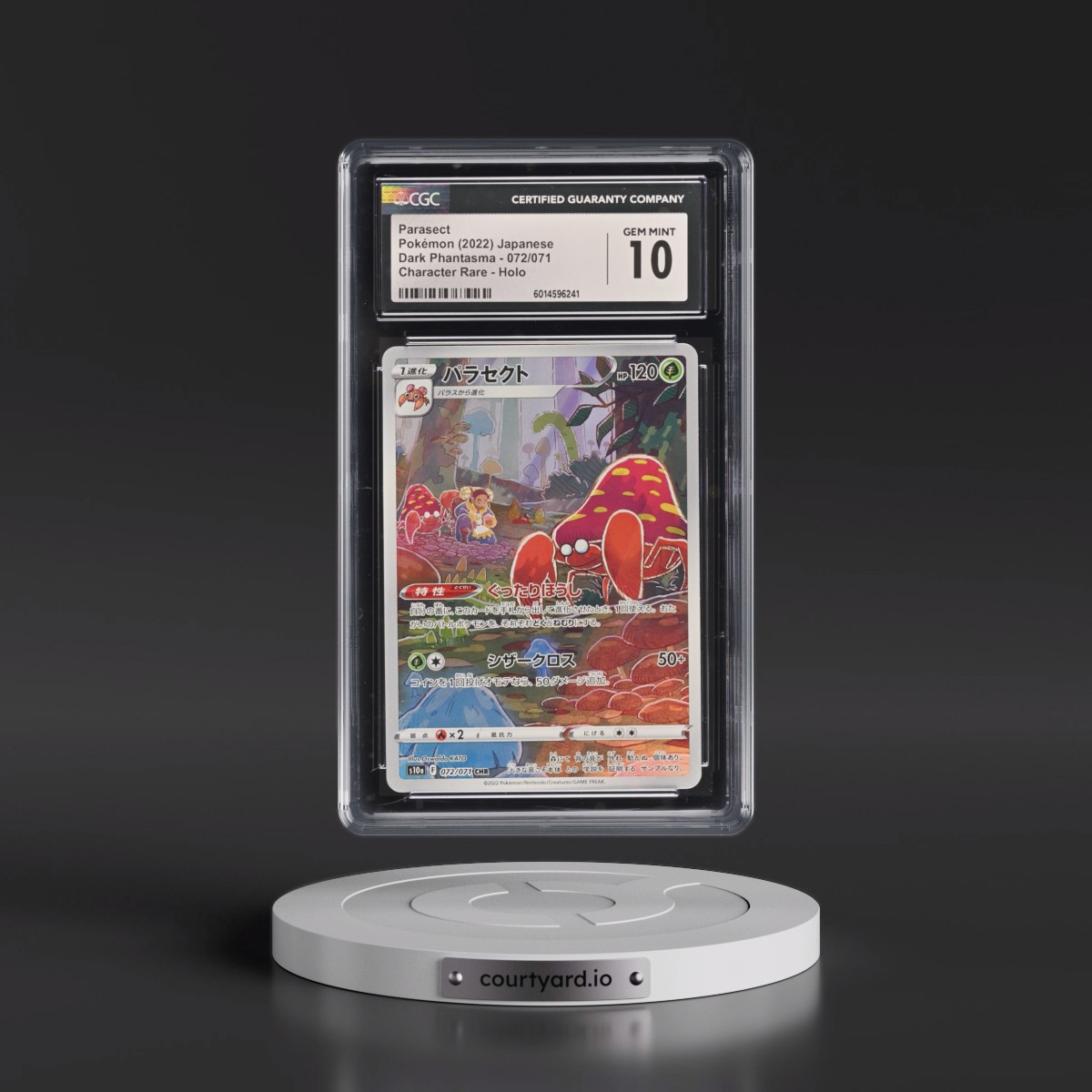 2021 Dark Phantasma #072/071 Parasect - Character Rare Holo (CGC 10 GEM MINT)