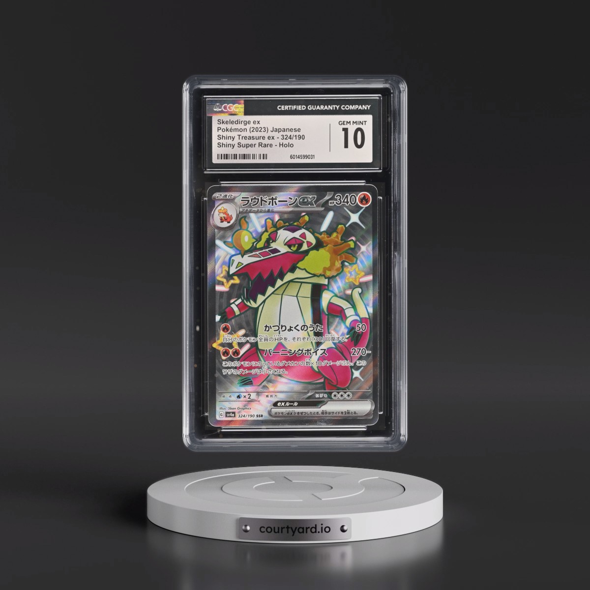 2023 Shiny Treasure ex #324/190 Skeledirge ex - Shiny Super Rare Holo (CGC 10 GEM MINT)