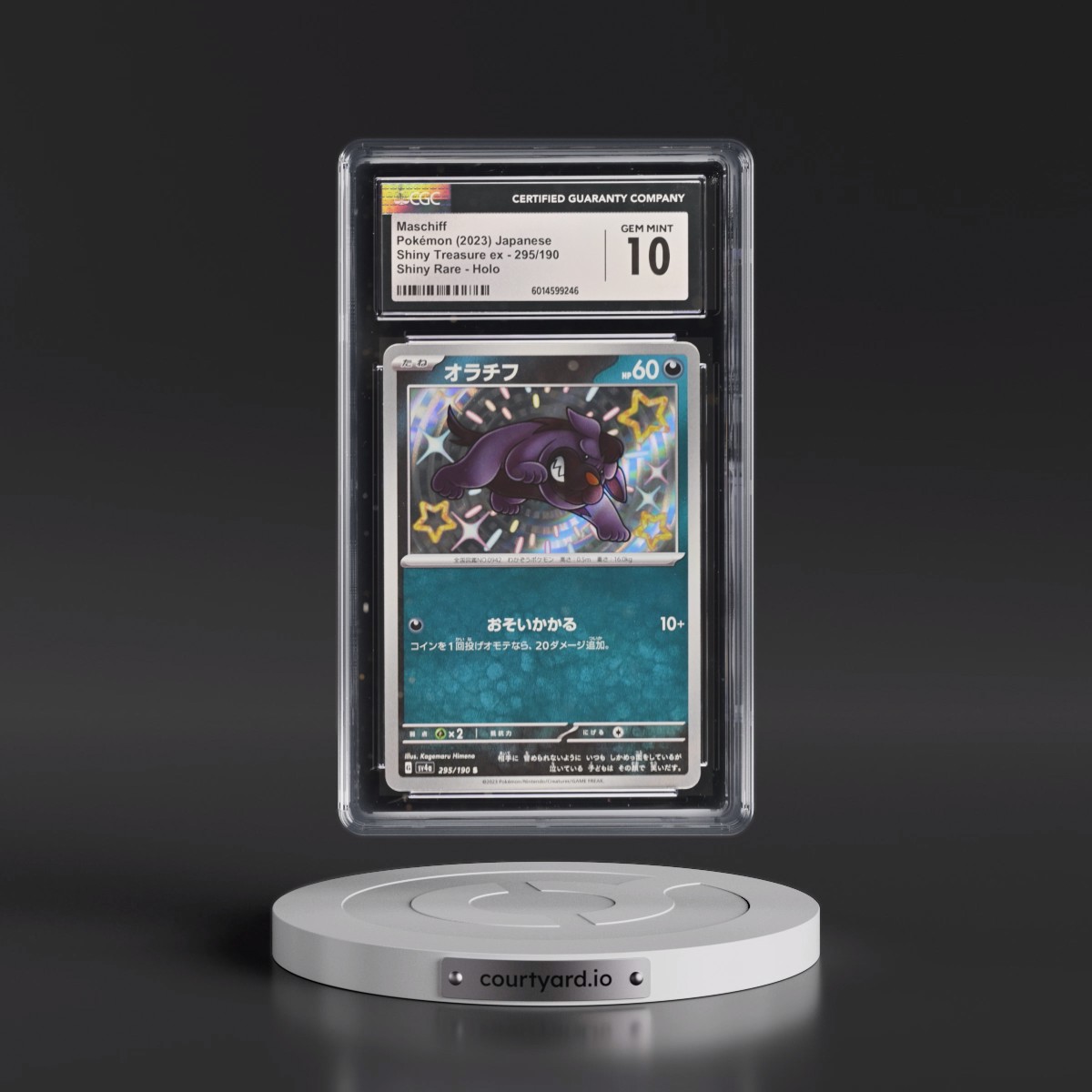 2023 Shiny Treasure ex #295/190 Maschiff - Shiny Rare Holo (CGC 10 GEM MINT)