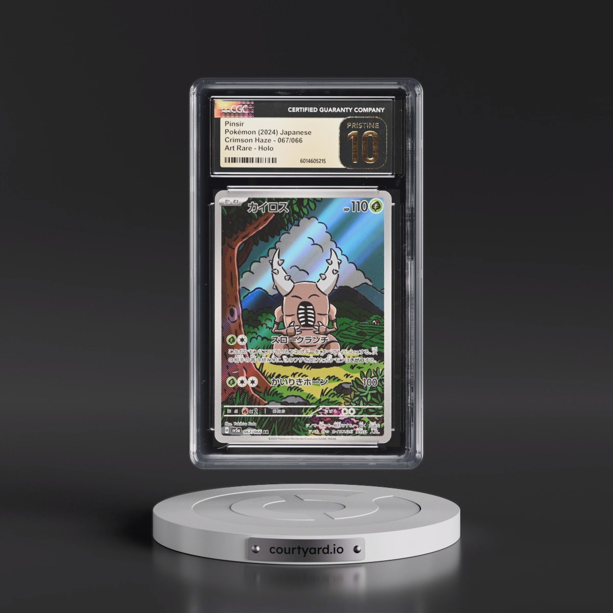 2024 Crimson Haze #067/066 Pinsir - Art Rare Holo (CGC 10 PRISTINE)