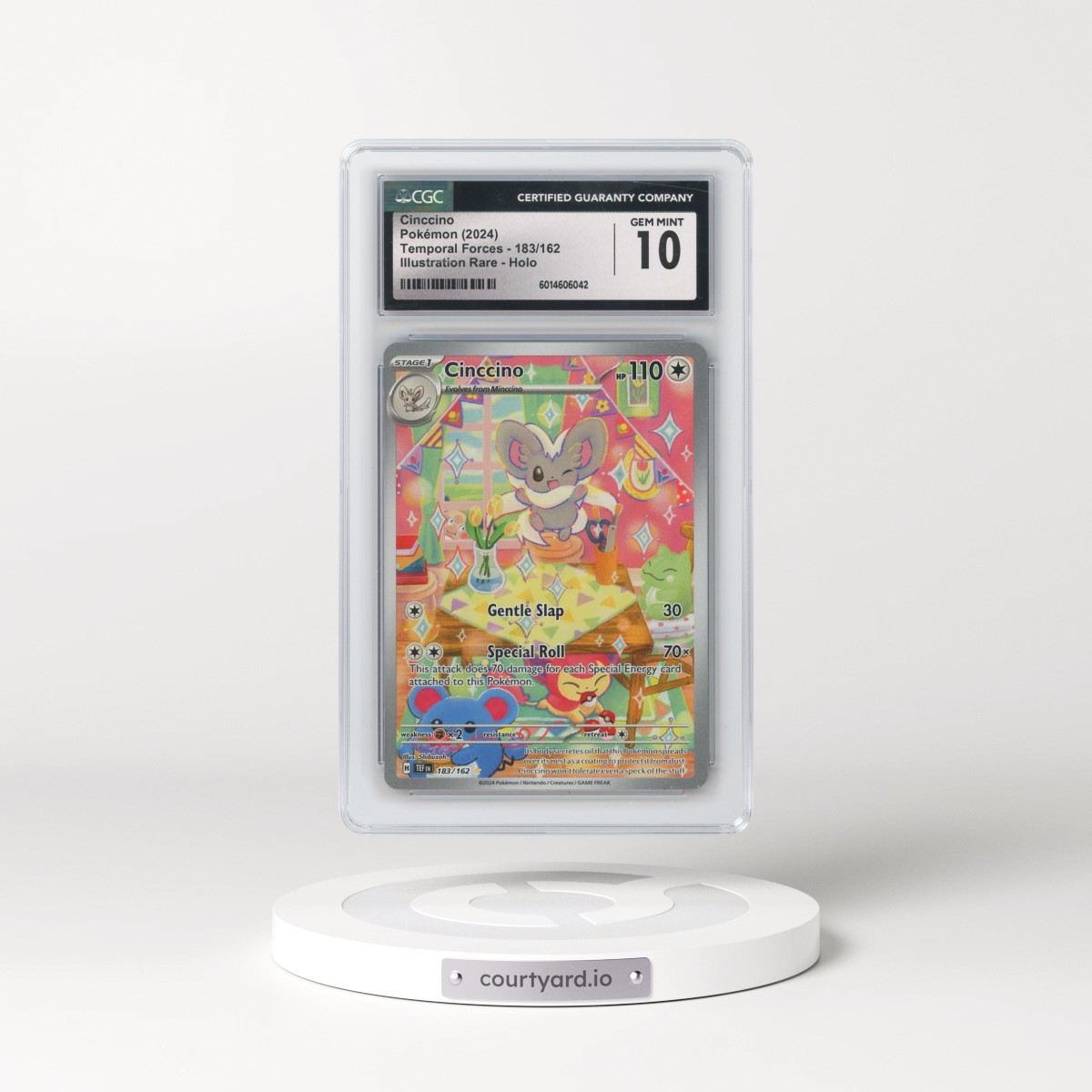 2023 Temporal Forces - TEF EN #183/162 Cinccino - Illustration Rare Holo (CGC 10 GEM MINT)