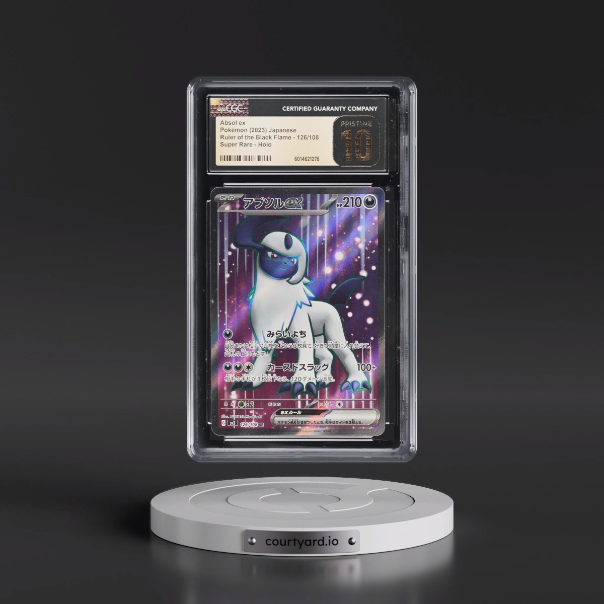 2023 Ruler of the Black Flame #126/108 Absol ex - Super Rare Holo (CGC 10 PRISTINE)