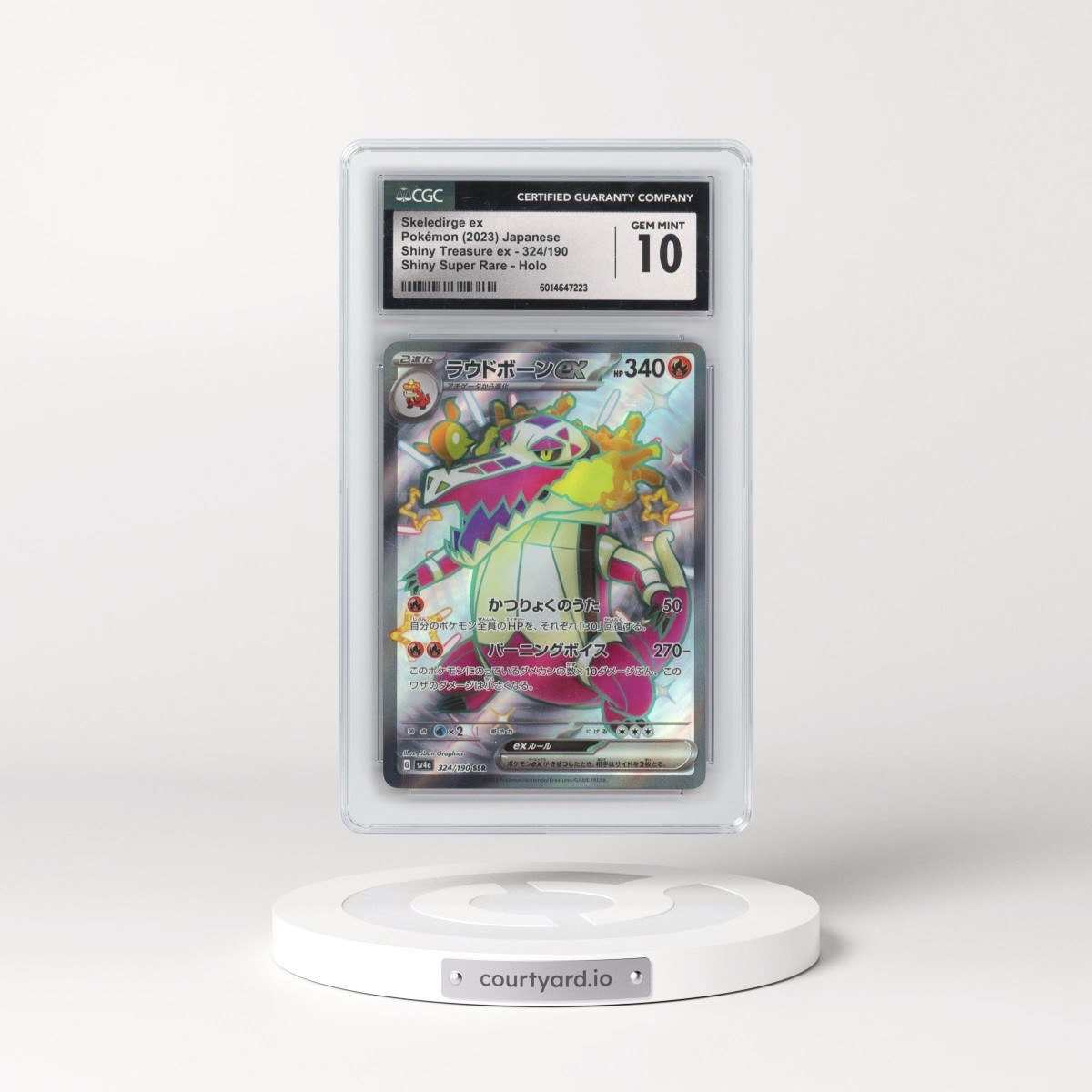 2023 Shiny Treasure ex #324/190 Skeledirge ex - Shiny Super Rare Holo (CGC 10 GEM MINT)