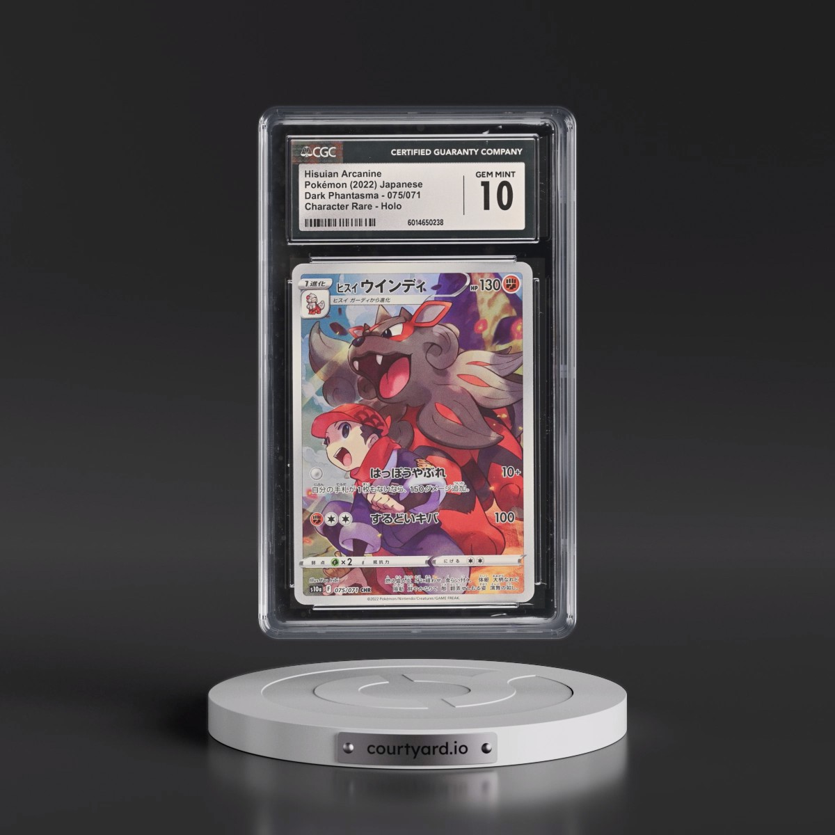 2021 Dark Phantasma #075/071 Hisuian Arcanine - Character Rare Holo (CGC 10 GEM MINT)