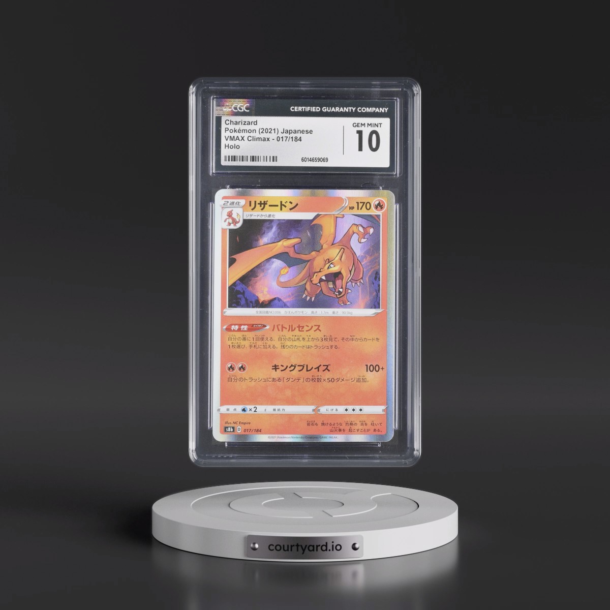2021 VMAX Climax #017/184 Charizard - Line Holo (CGC 10 GEM MINT)
