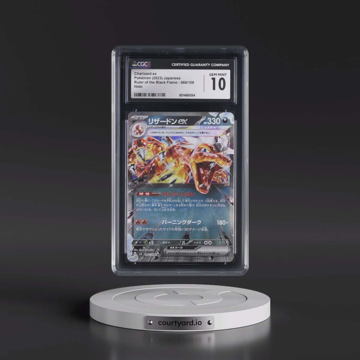 2023 Ruler of the Black Flame #066/108 Charizard ex - Holo (CGC 10 GEM MINT)
