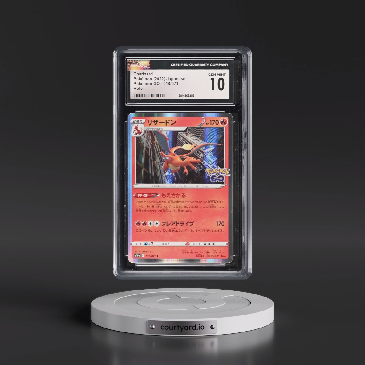 2022 Pokémon GO #010/071 Charizard - Holo (CGC 10 GEM MINT)