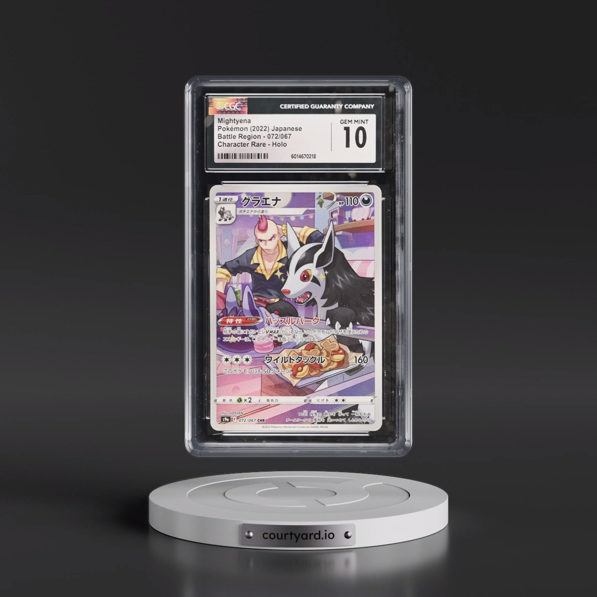 2022 Battle Region #072/067 Mightyena - Character Rare Holo (CGC 10 GEM MINT)