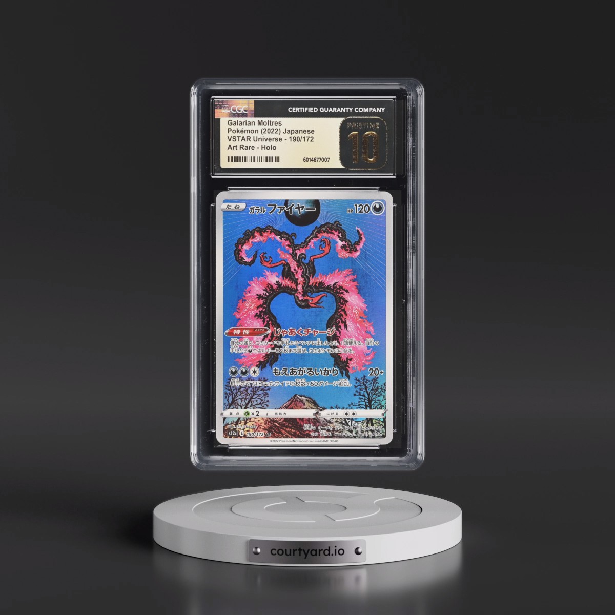 2022 VSTAR Universe #190/172 Galarian Moltres - Art Rare Holo (CGC 10 PRISTINE)