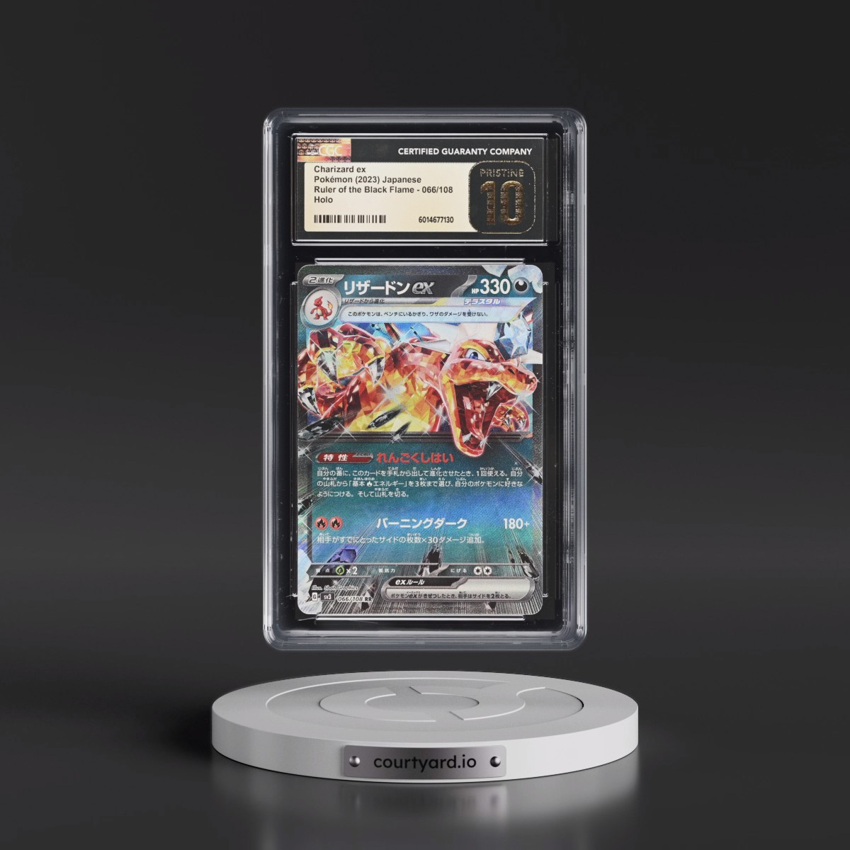 2023 Ruler of the Black Flame #066/108 Charizard ex - Holo (CGC 10 PRISTINE)