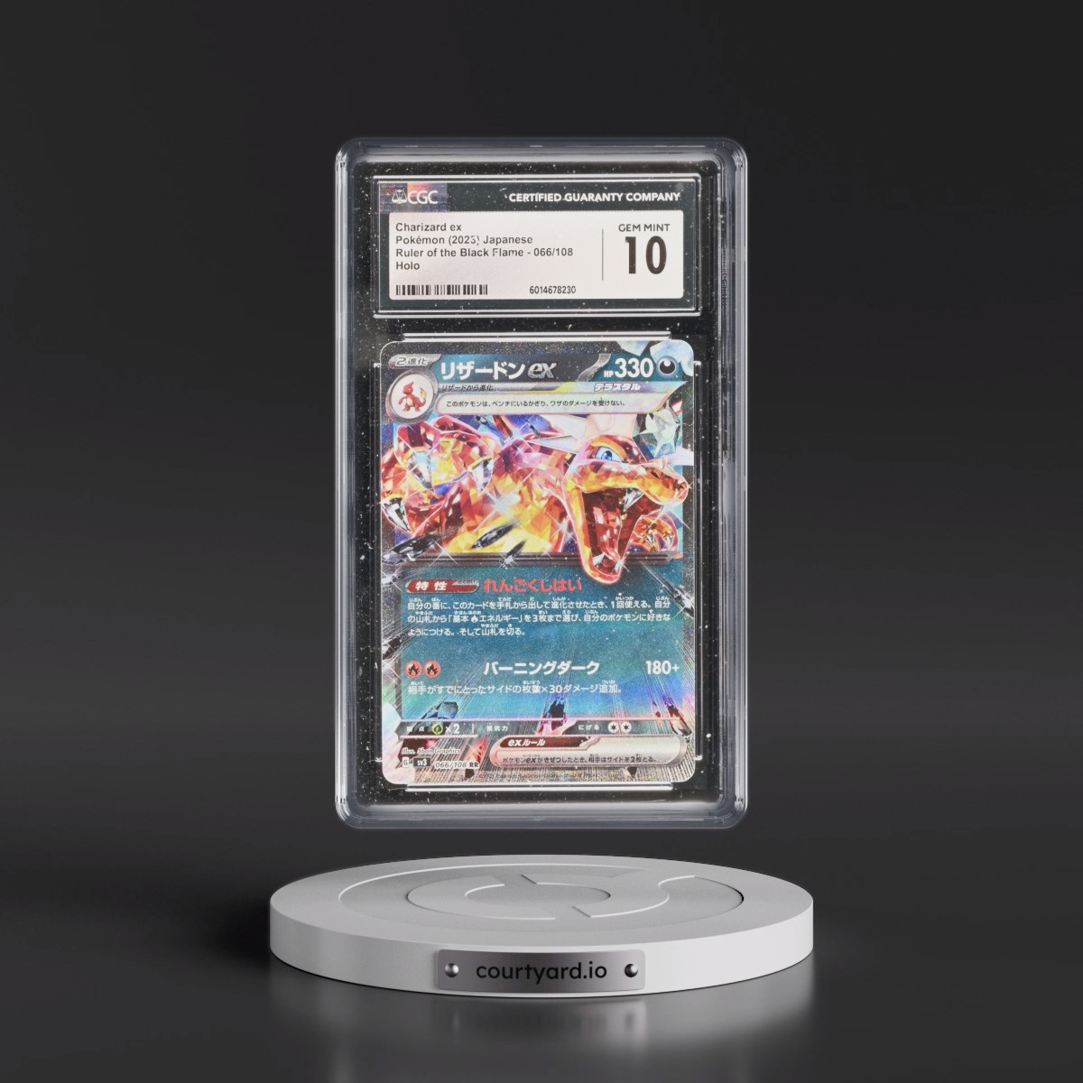 2023 Ruler of the Black Flame #066/108 Charizard ex - Holo (CGC 10 GEM MINT)