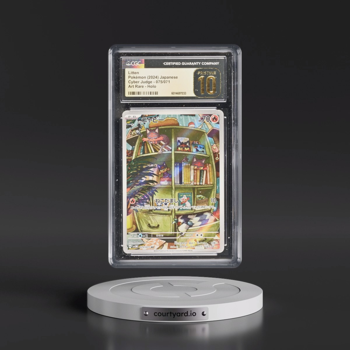 2024 Cyber Judge #075/071 Litten - Art Rare Holo (CGC 10 PRISTINE)