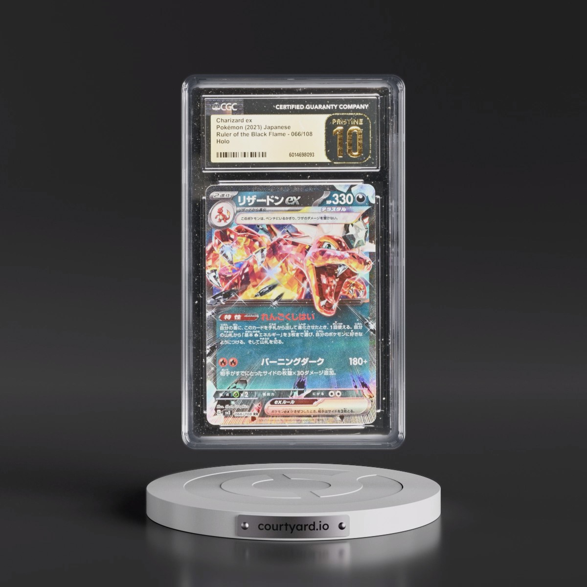 2023 Ruler of the Black Flame #066/108 Charizard ex - Holo (CGC 10 PRISTINE)