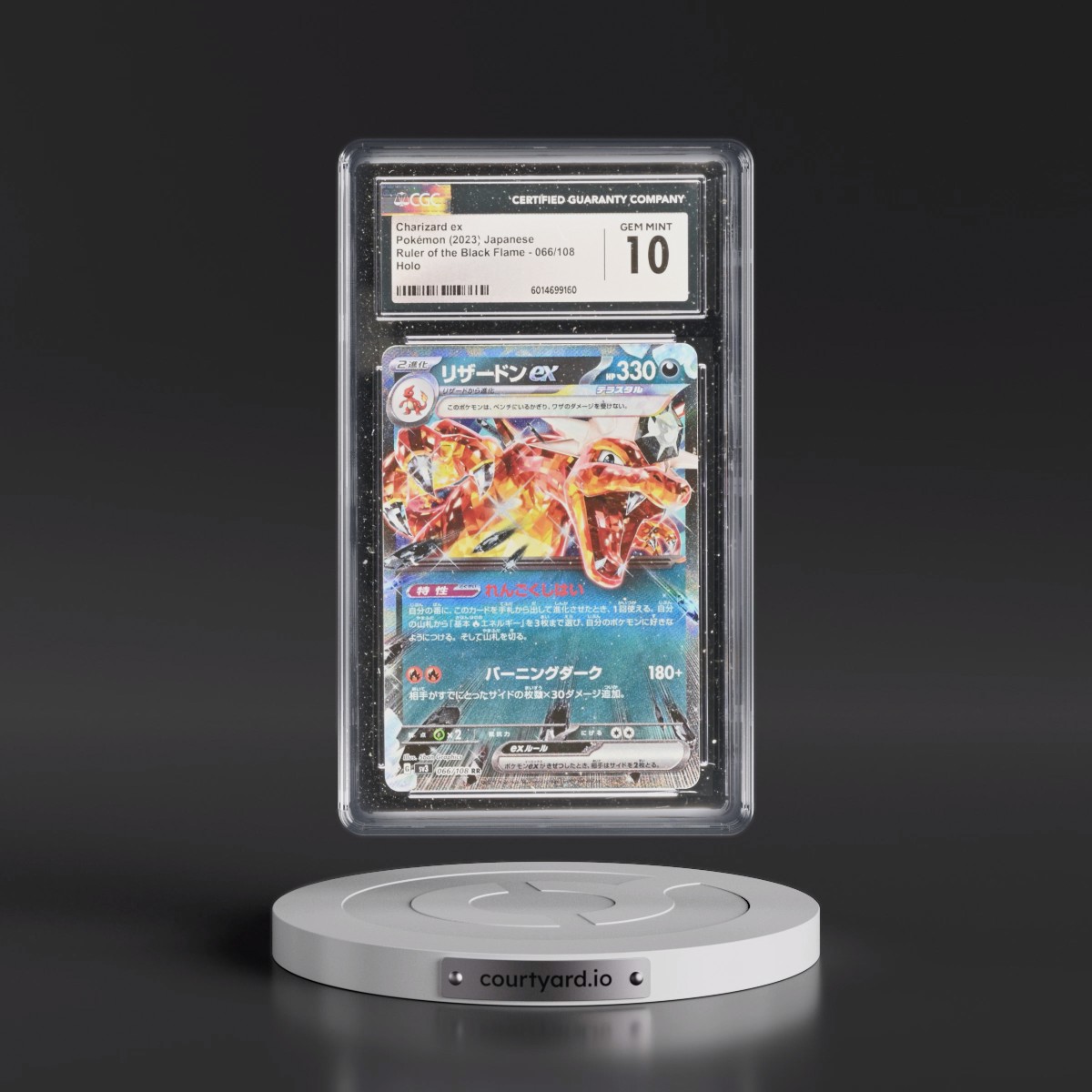 2023 Ruler of the Black Flame #066/108 Charizard ex - Holo (CGC 10 GEM MINT)