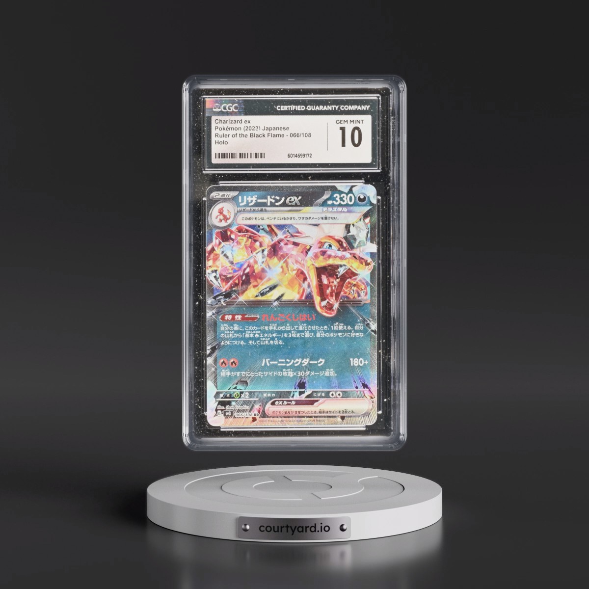 2023 Ruler of the Black Flame #066/108 Charizard ex - Holo (CGC 10 GEM MINT)