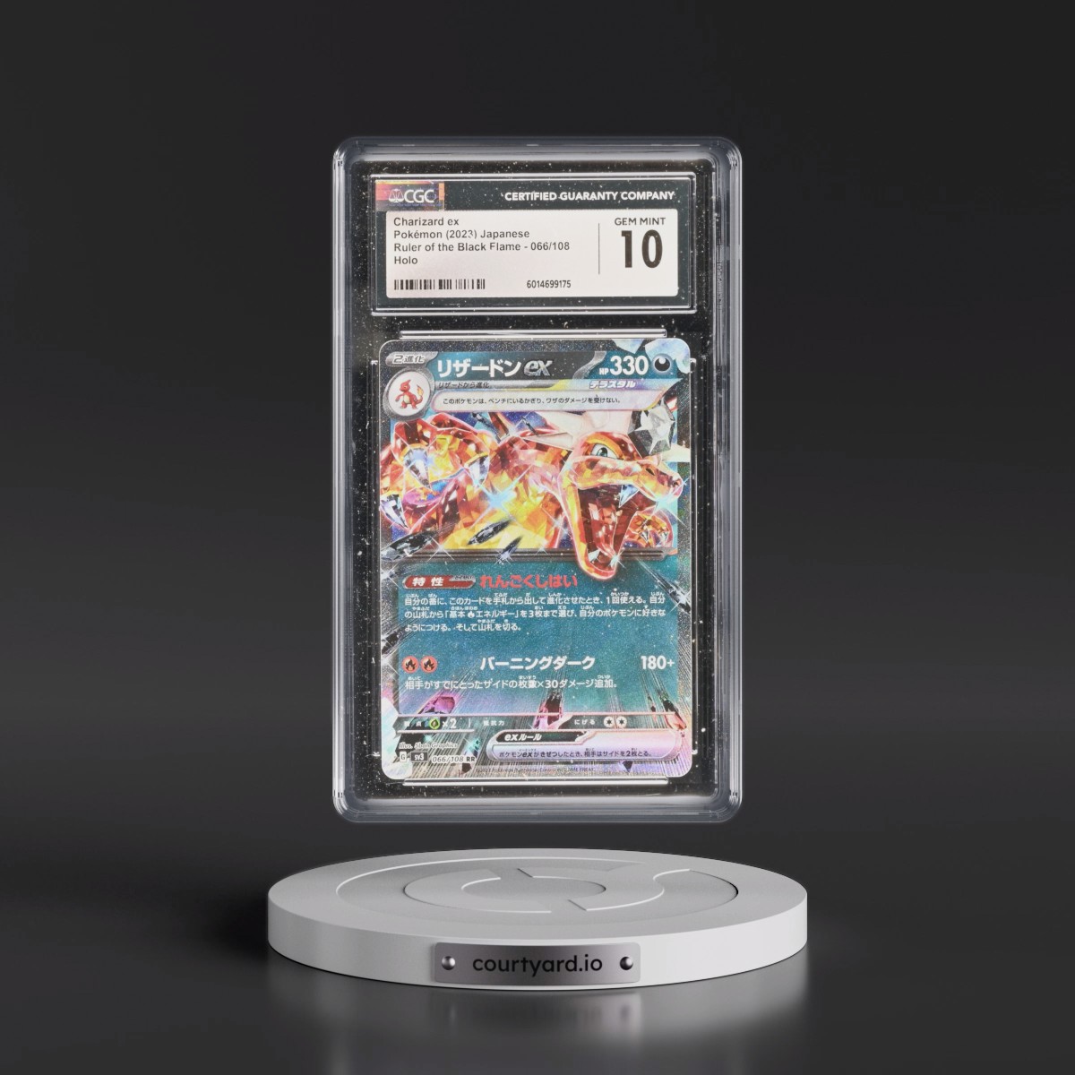 2023 Ruler of the Black Flame #066/108 Charizard ex - Holo (CGC 10 GEM MINT)