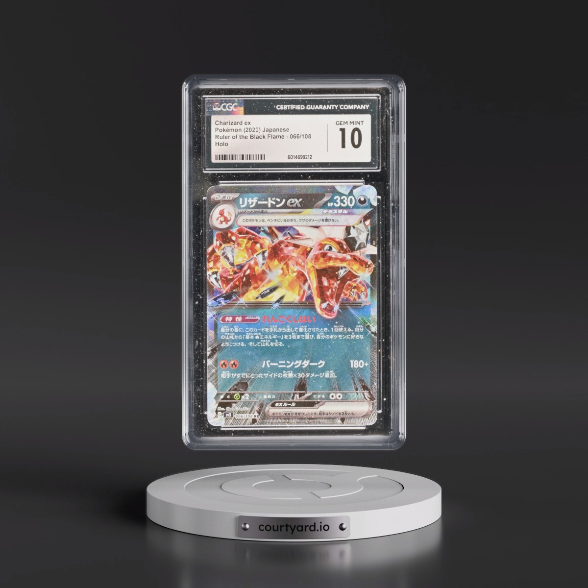 2023 Ruler of the Black Flame #066/108 Charizard ex - Holo (CGC 10 GEM MINT)
