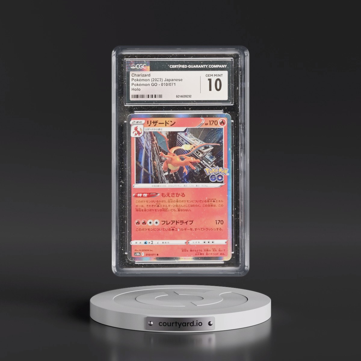 2022 Pokémon GO #010/071 Charizard - Holo (CGC 10 GEM MINT)