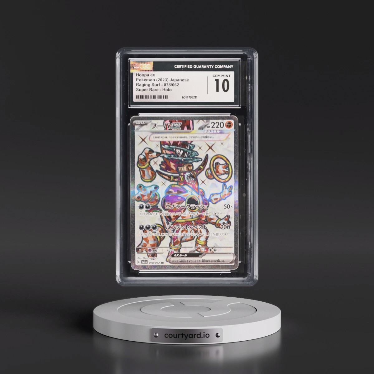 2023 Raging Surf #078/062 Hoopa ex - Super Rare Holo (CGC 10 GEM MINT)