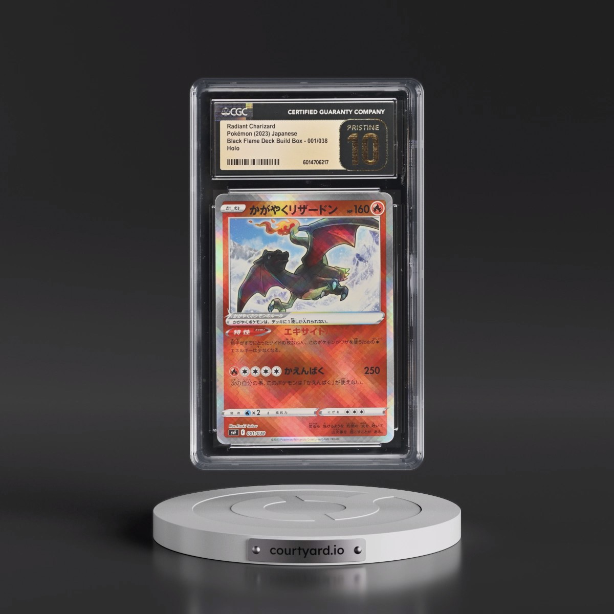 2023 Ruler of the Black Flame Deck Build Box #001/038 Radiant Charizard - Holo (CGC 10 PRISTINE)