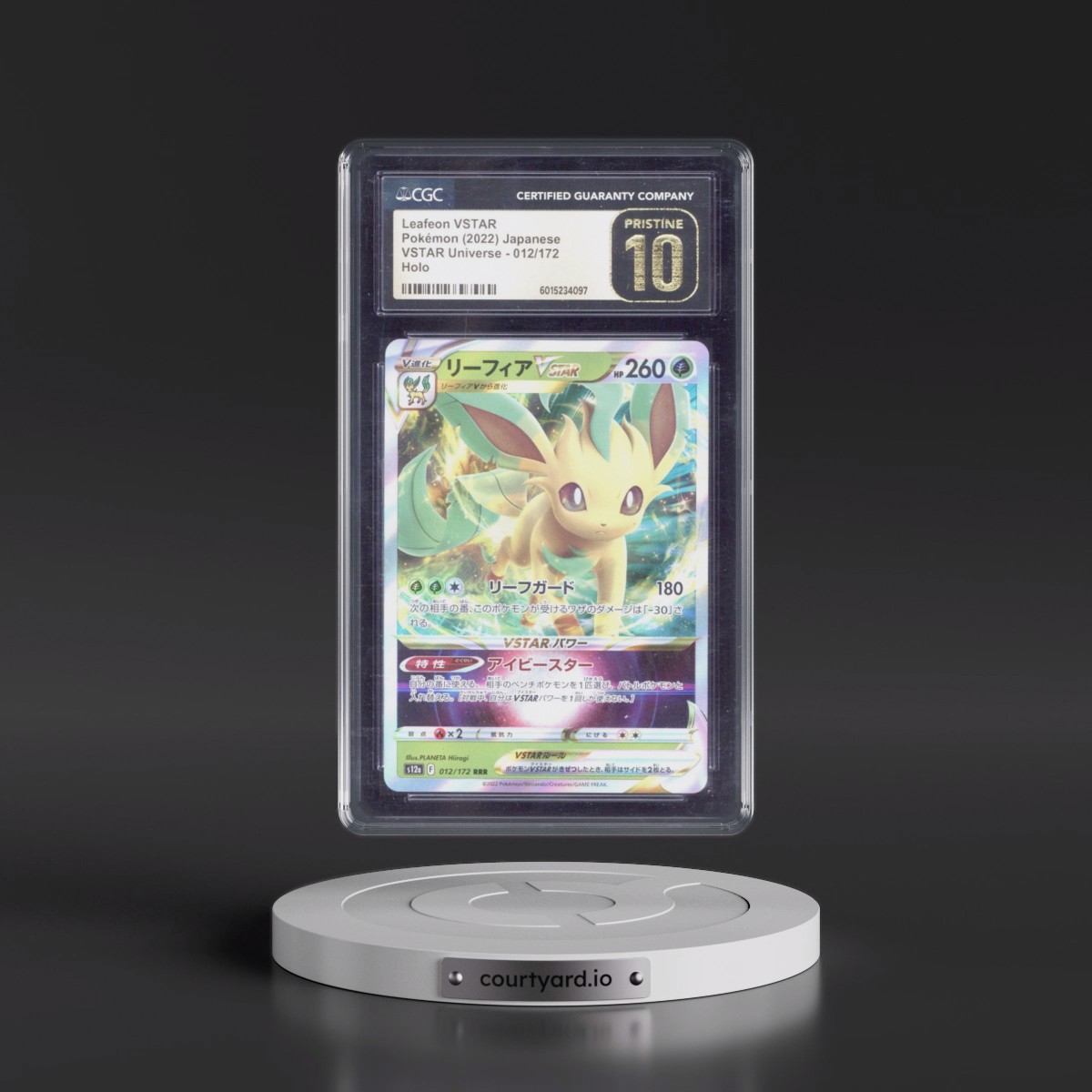 2022 VSTAR Universe #012/172 Leafeon VSTAR - Holo (CGC 10 PRISTINE)