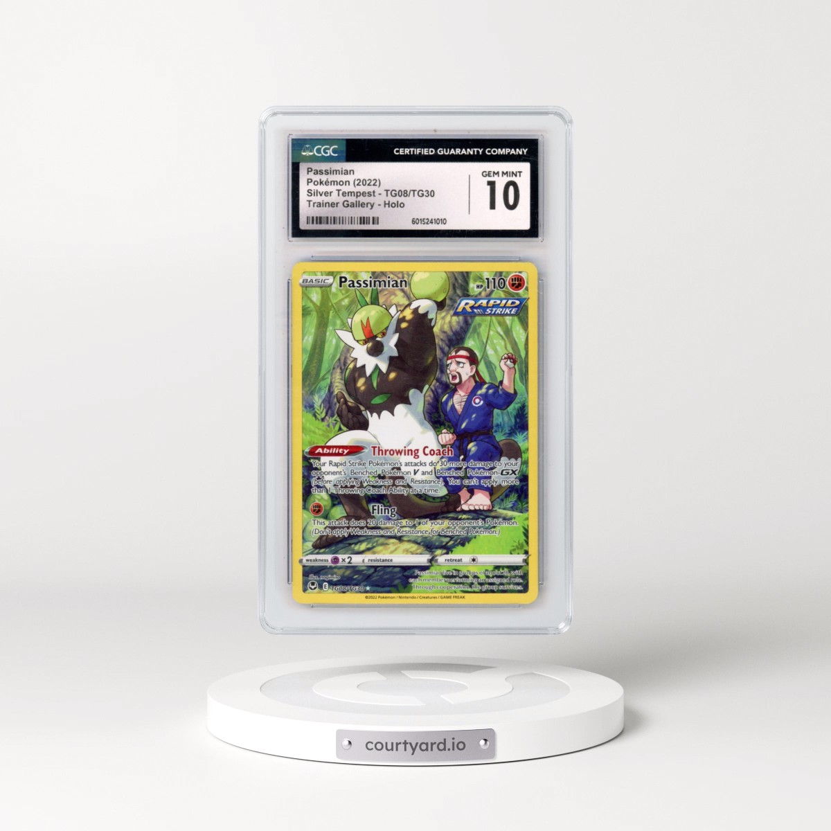 2022 Silver Tempest #TG08/TG30 Passimian - Trainer Gallery Holo (CGC 10 GEM MINT)