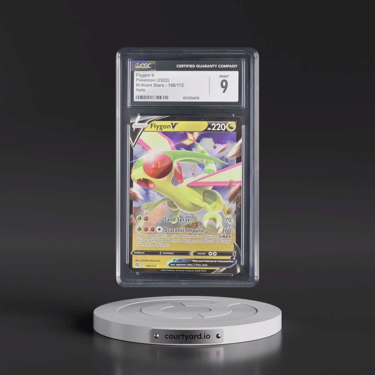 2022 Brilliant Stars #106/172 Flygon V - Holo (CGC 9 MINT)