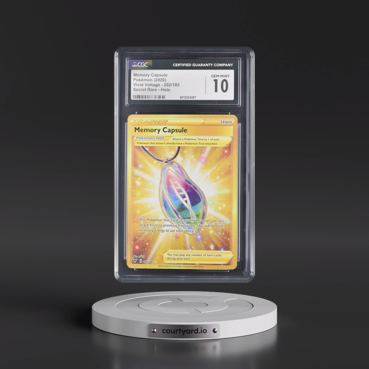 2020 Vivid Voltage #202/185 Memory Capsule - Secret Rare Holo (CGC 10 GEM MINT)