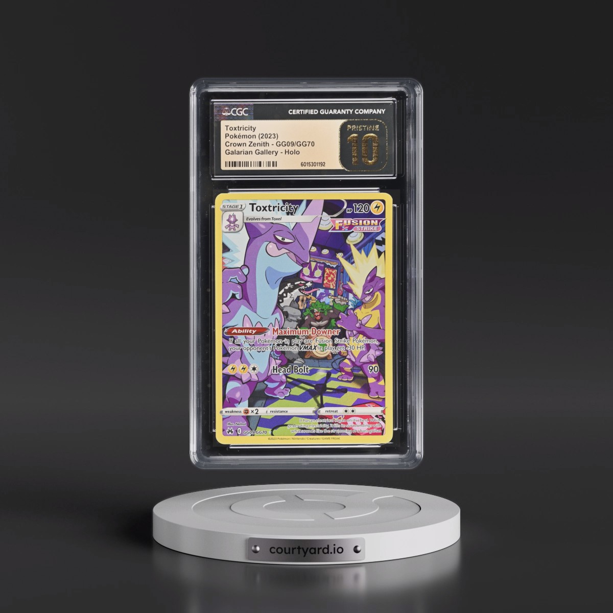 2023 Crown Zenith #GG09/GG70 Toxtricity - Galarian Gallery Holo (CGC 10 PRISTINE)