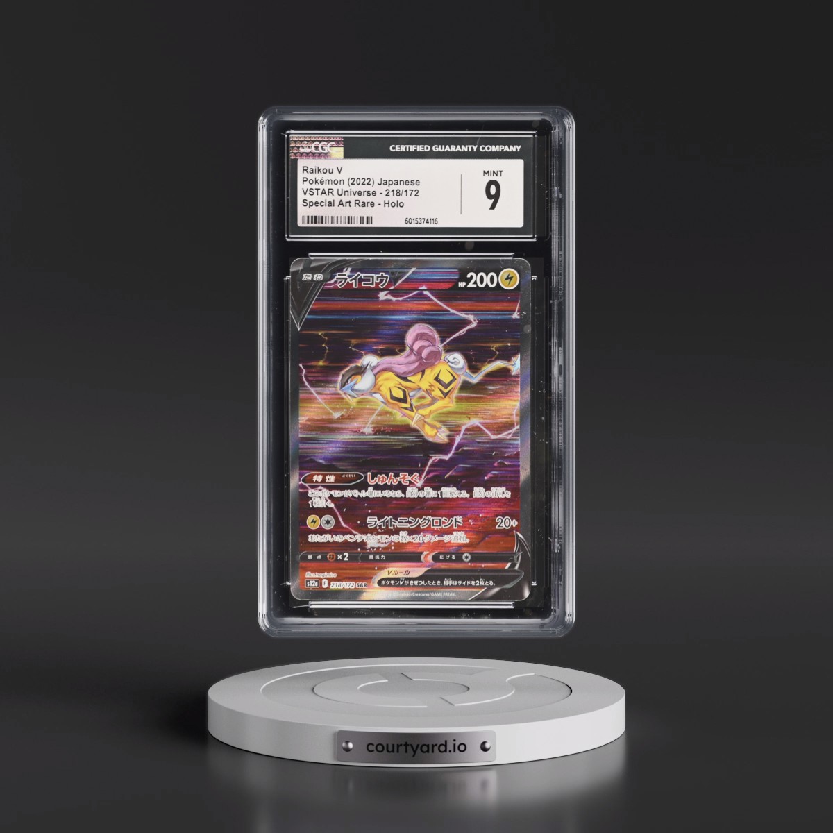 2022 VSTAR Universe #218/172 Raikou V - Special Art Rare Holo (CGC 9 MINT)