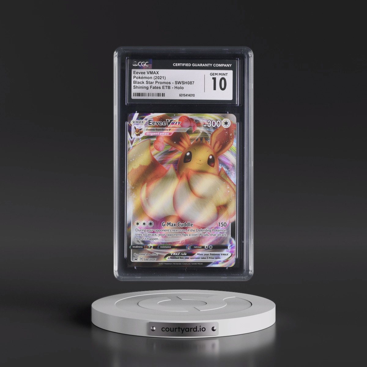 2017 Black Star Promos - Sword & Shield #SWSH087 Eevee VMAX - Shining Fates Elite Trainer Box (Holo) (CGC 10 GEM MINT)