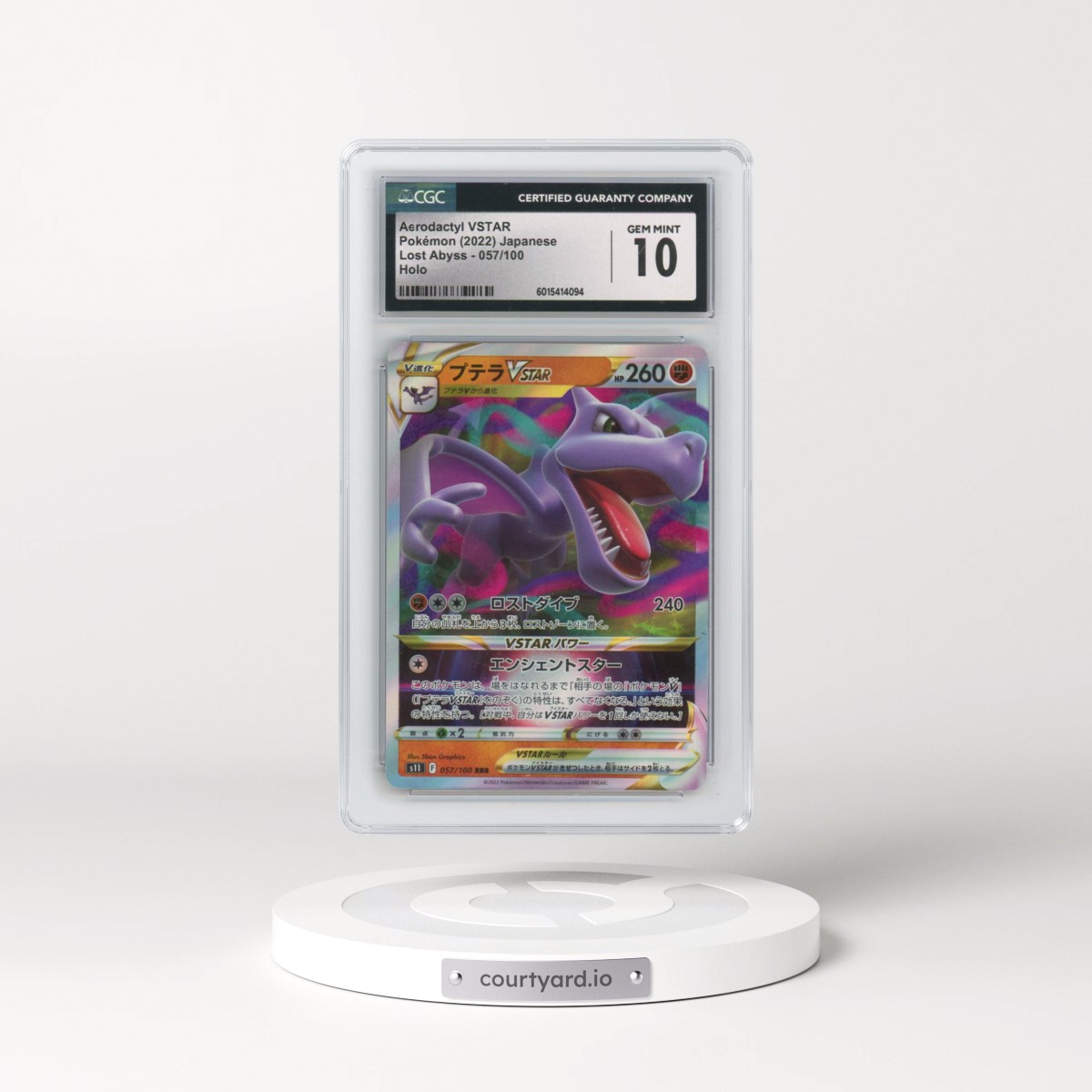 2022 Lost Abyss #057/100 Aerodactyl VSTAR - Holo (CGC 10 GEM MINT)