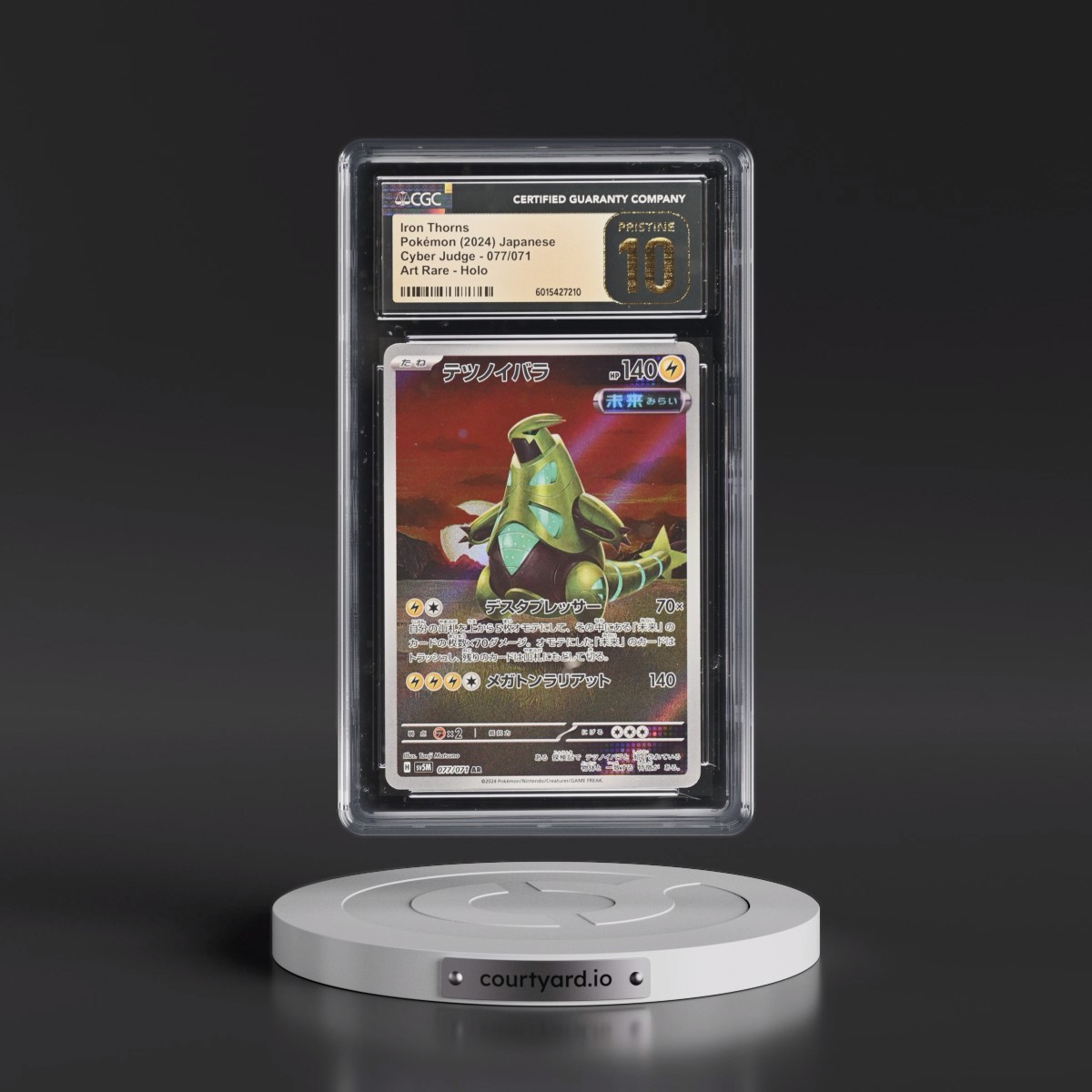 2024 Cyber Judge #077/071 Iron Thorns - Art Rare Holo (CGC 10 PRISTINE)