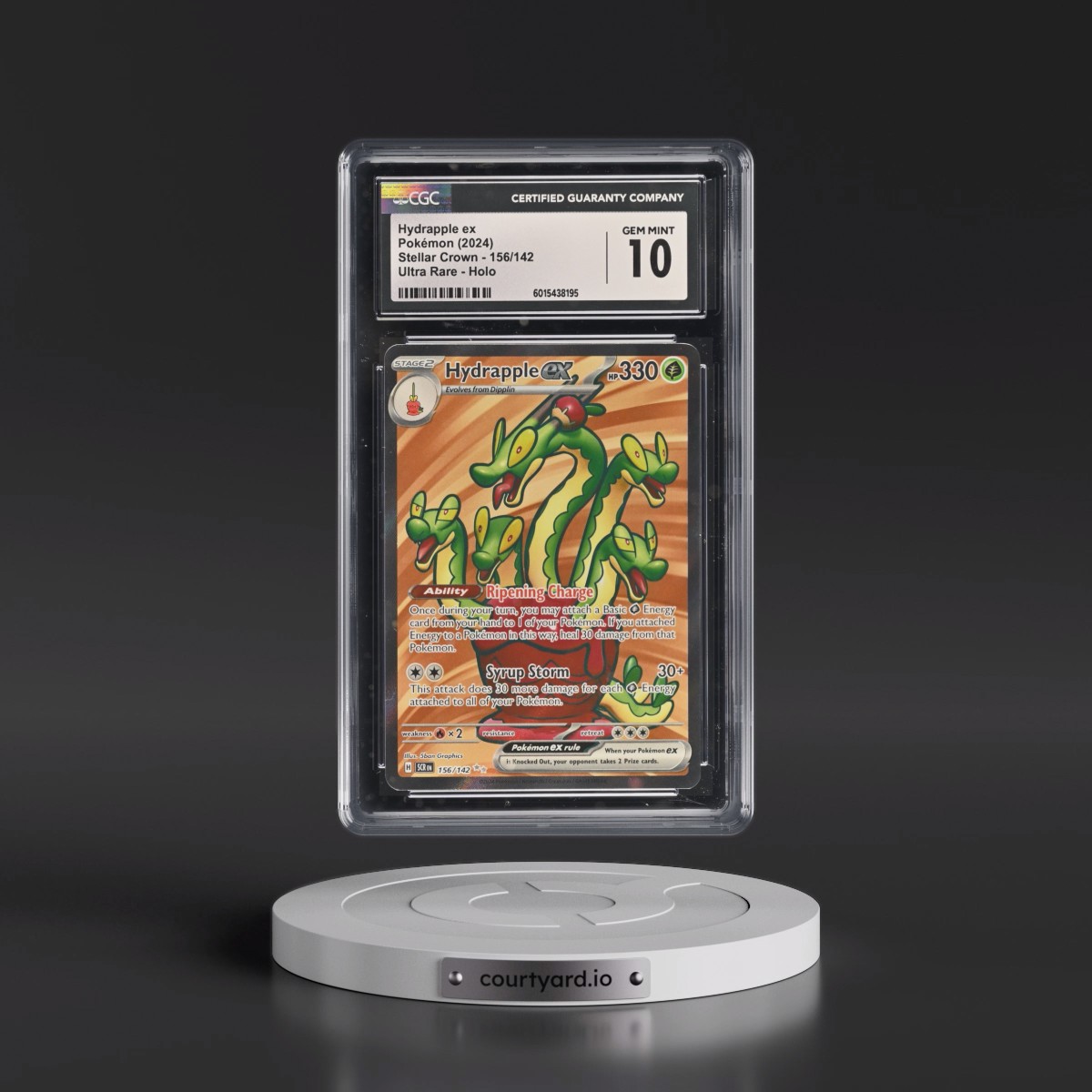 2024 Stellar Crown - SCR EN #156/142 Hydrapple ex - Ultra Rare Holo (CGC 10 GEM MINT)