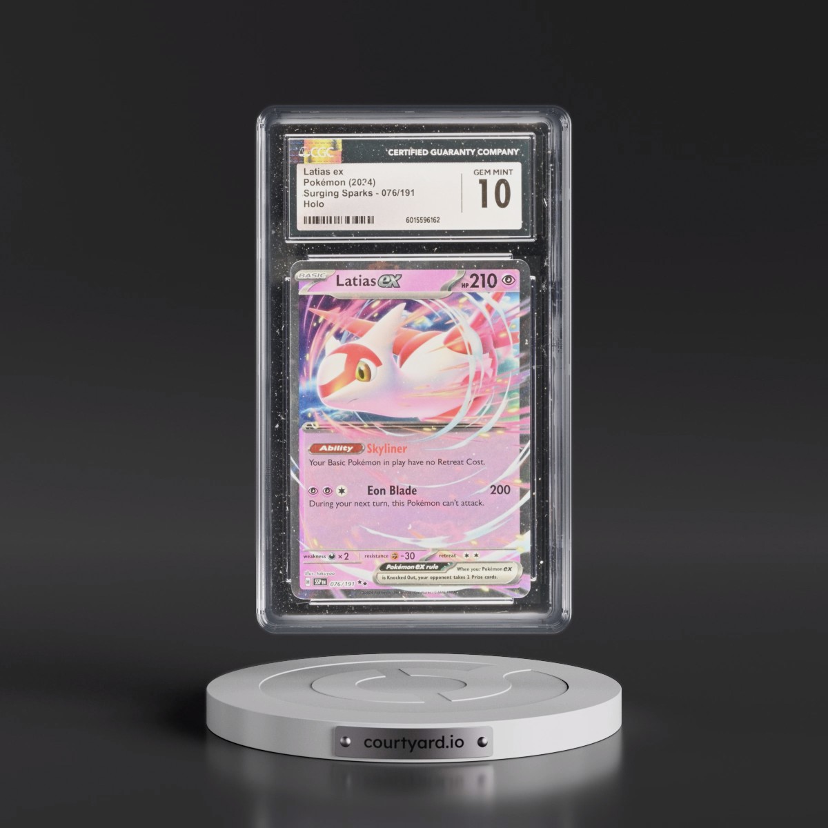 2024 Surging Sparks - SSP EN #076/191 Latias ex - Holo (CGC 10 GEM MINT)