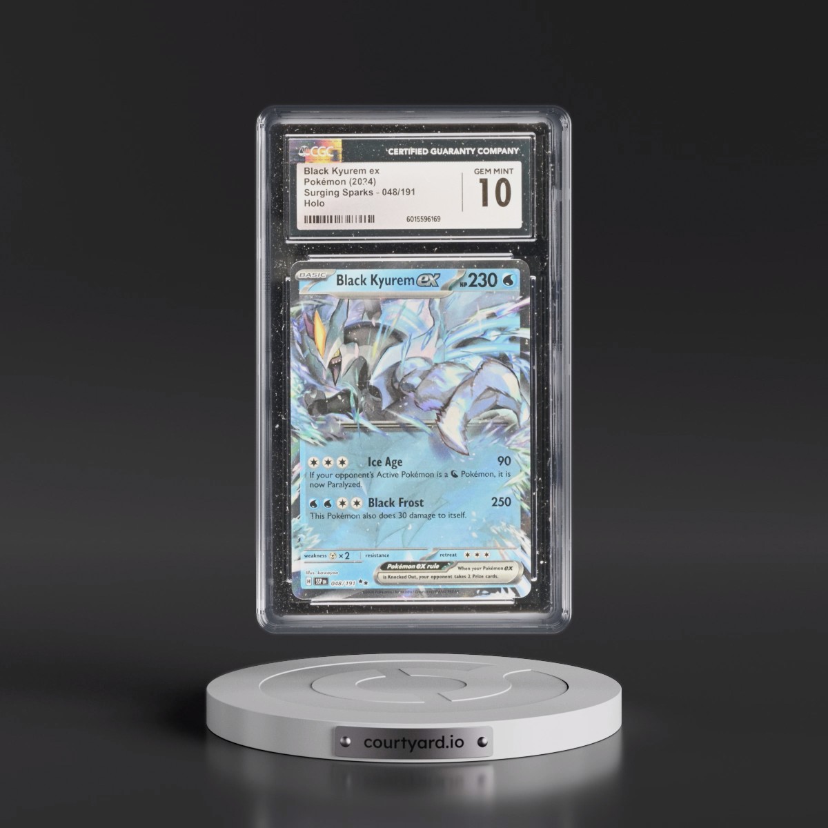 2024 Surging Sparks - SSP EN #048/191 Black Kyurem ex - Holo (CGC 10 GEM MINT)
