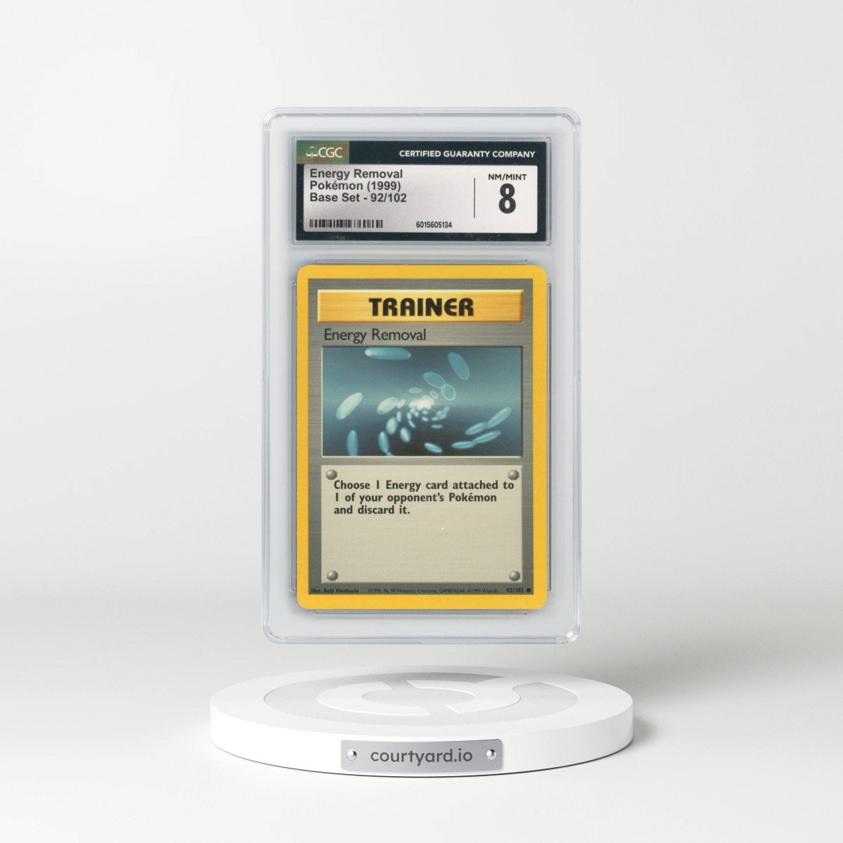 1999 Base Set #92/102 Energy Removal (CGC 8 NM-MT)