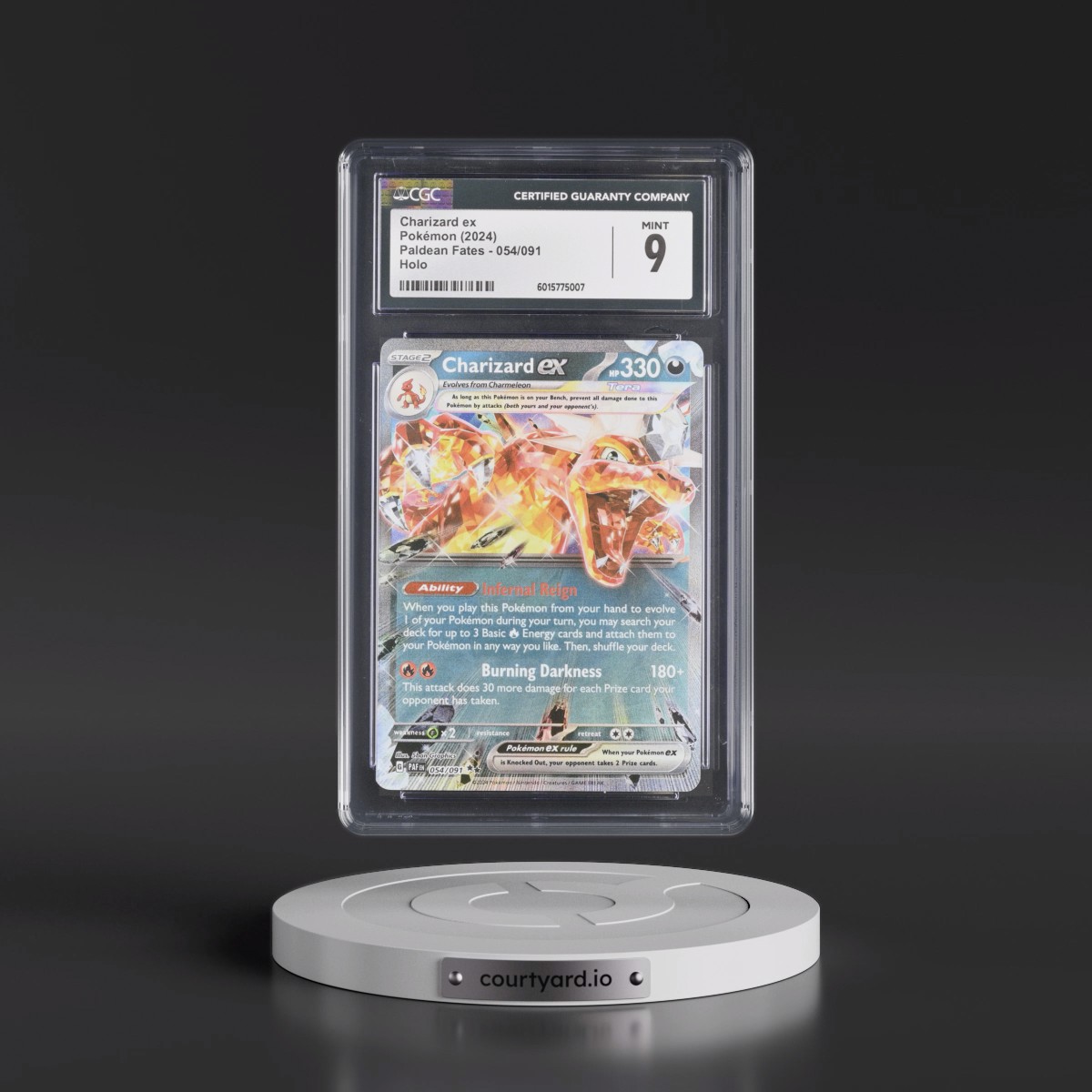 2024 Paldean Fates - PAF EN Charizard ex - Holo #054/091 CGC 9