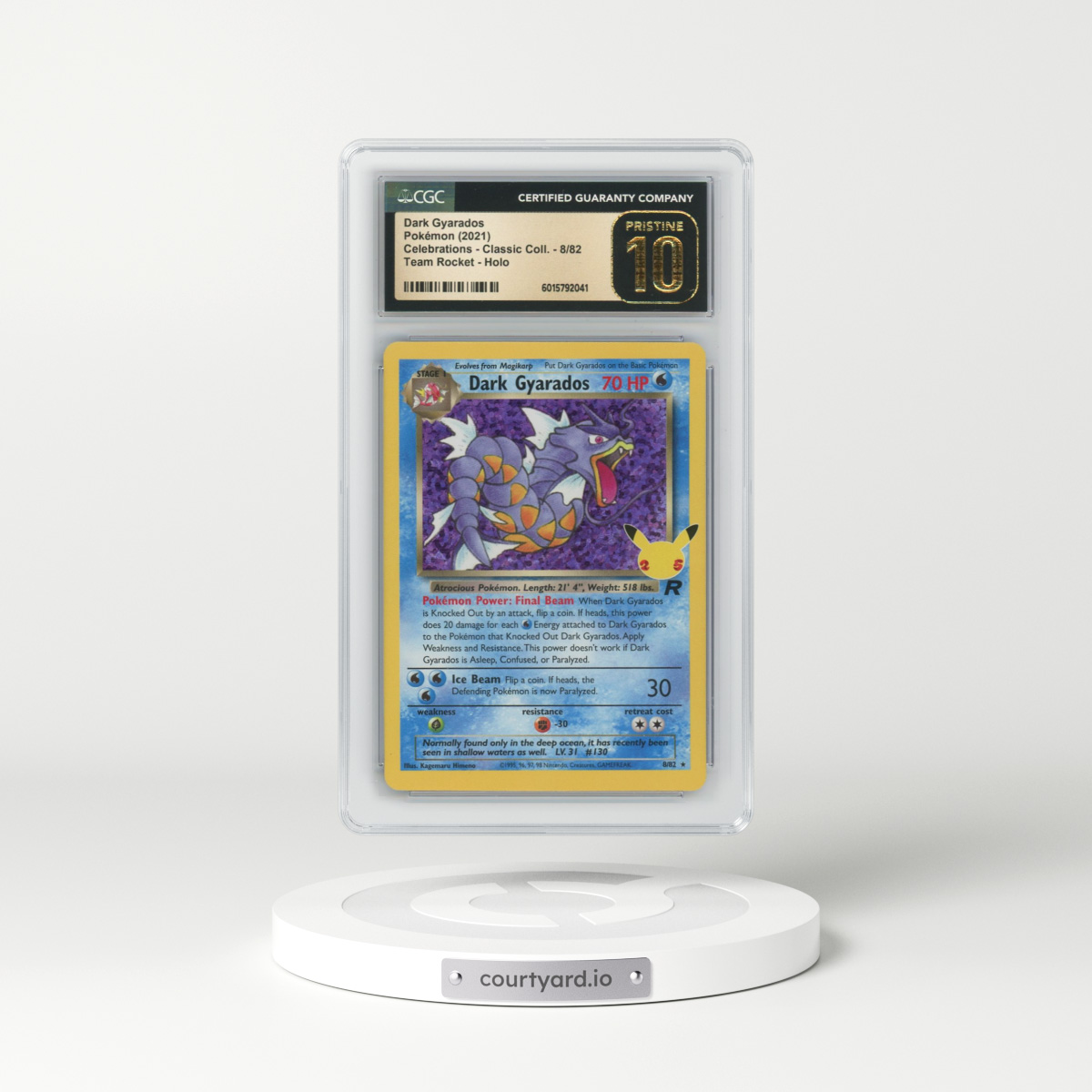 2021 Celebrations - Classic Collection #8/82 Dark Gyarados - Team Rocket Holo (CGC 10 PRISTINE)
