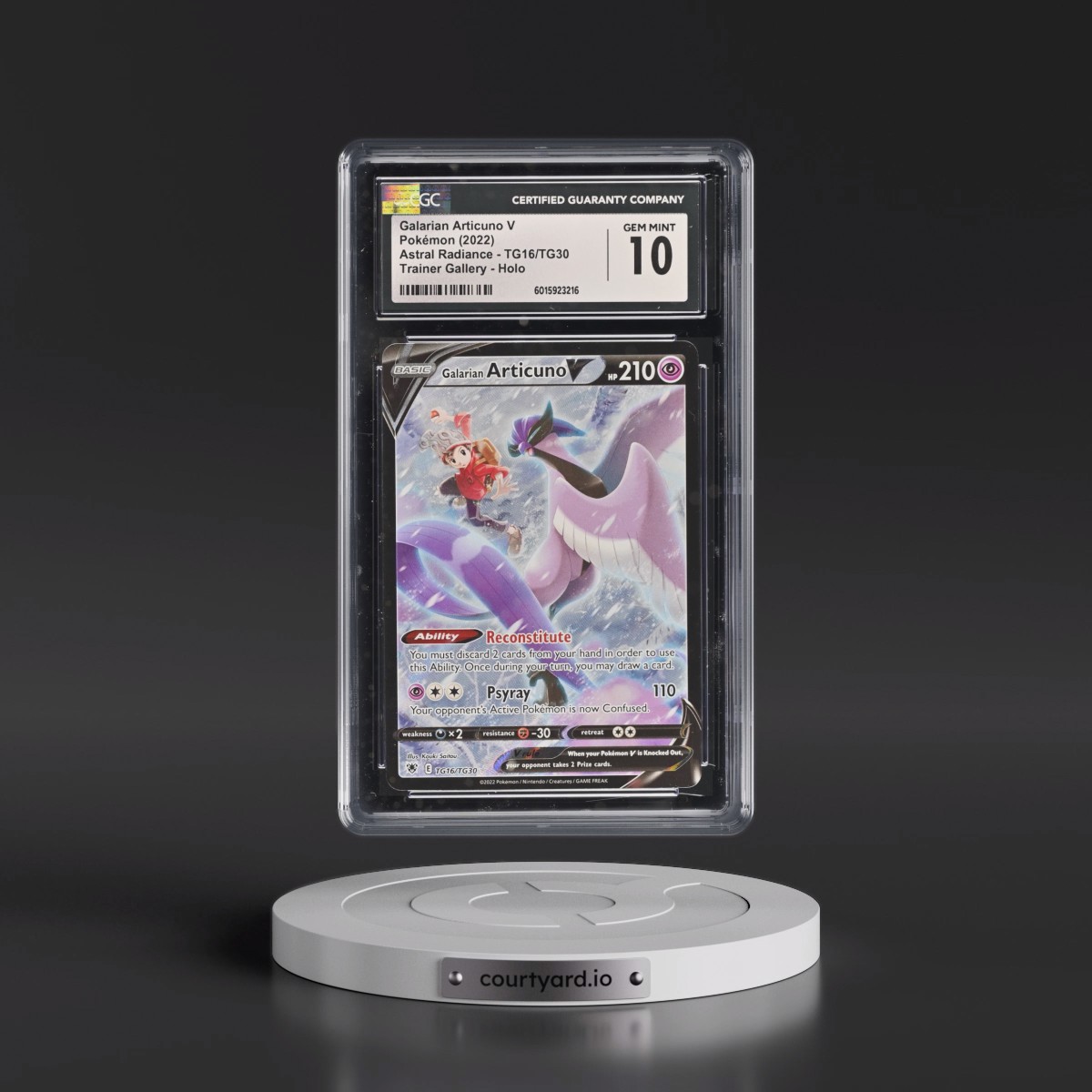 Astral Radiance #TG16/TG30 Galarian Articuno V - Trainer Gallery Holo (CGC 10 GEM MINT)
