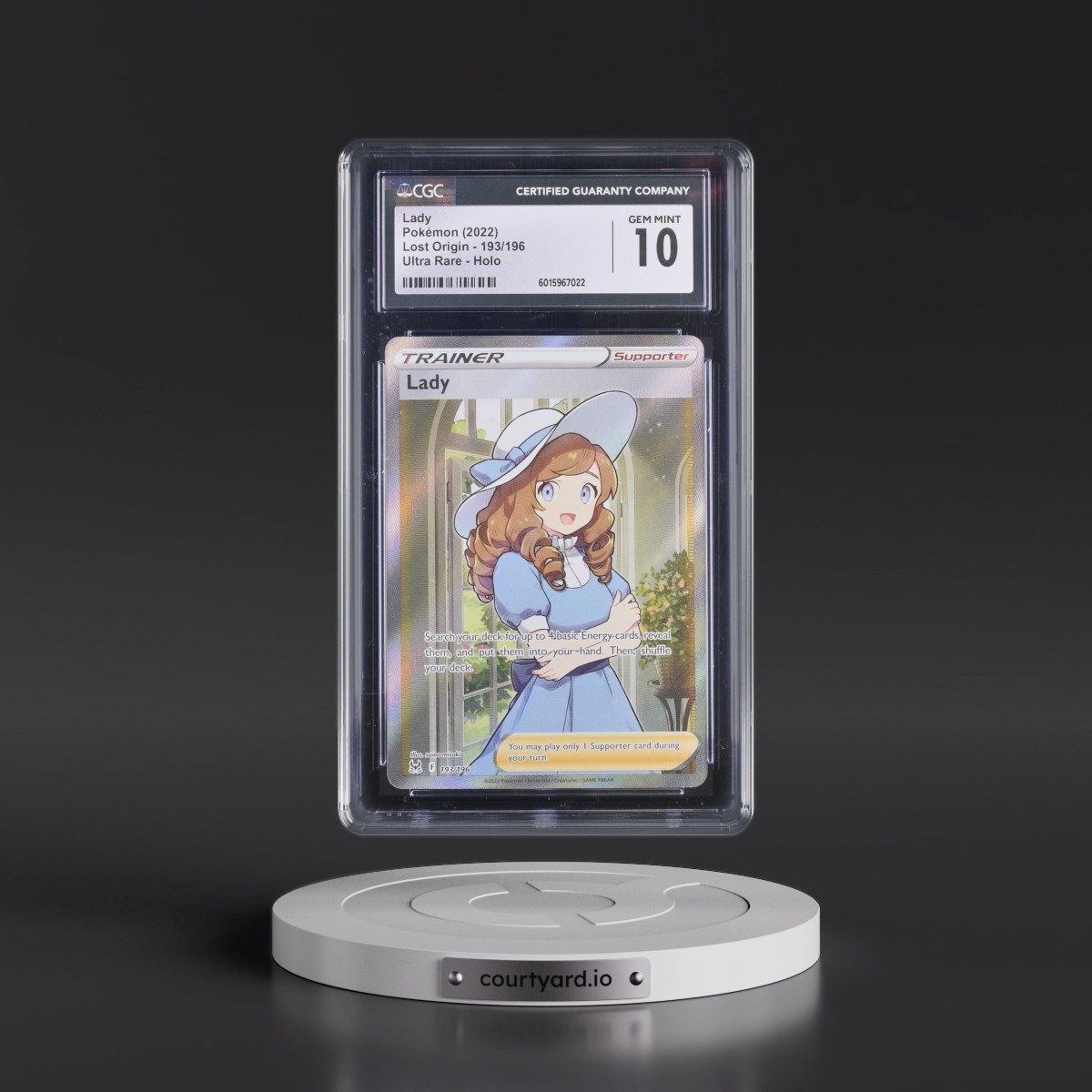 2022 Lost Origin #193/196 Lady - Ultra Rare Holo (CGC 10 GEM MINT)