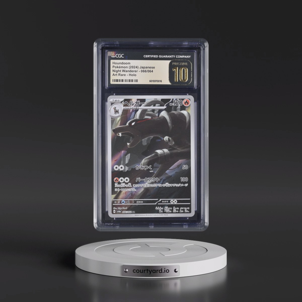 2024 Night Wanderer #066/064 Houndoom - Art Rare (CGC 10 PRISTINE)