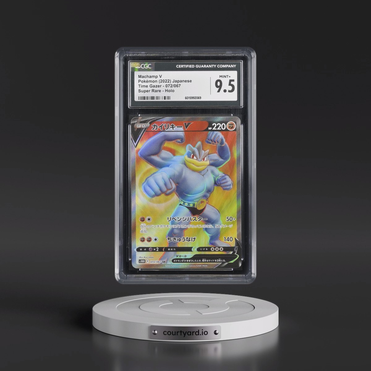 2022 Time Gazer #072/067 Machamp V - Super Rare Holo (CGC 9.5 MINT+)