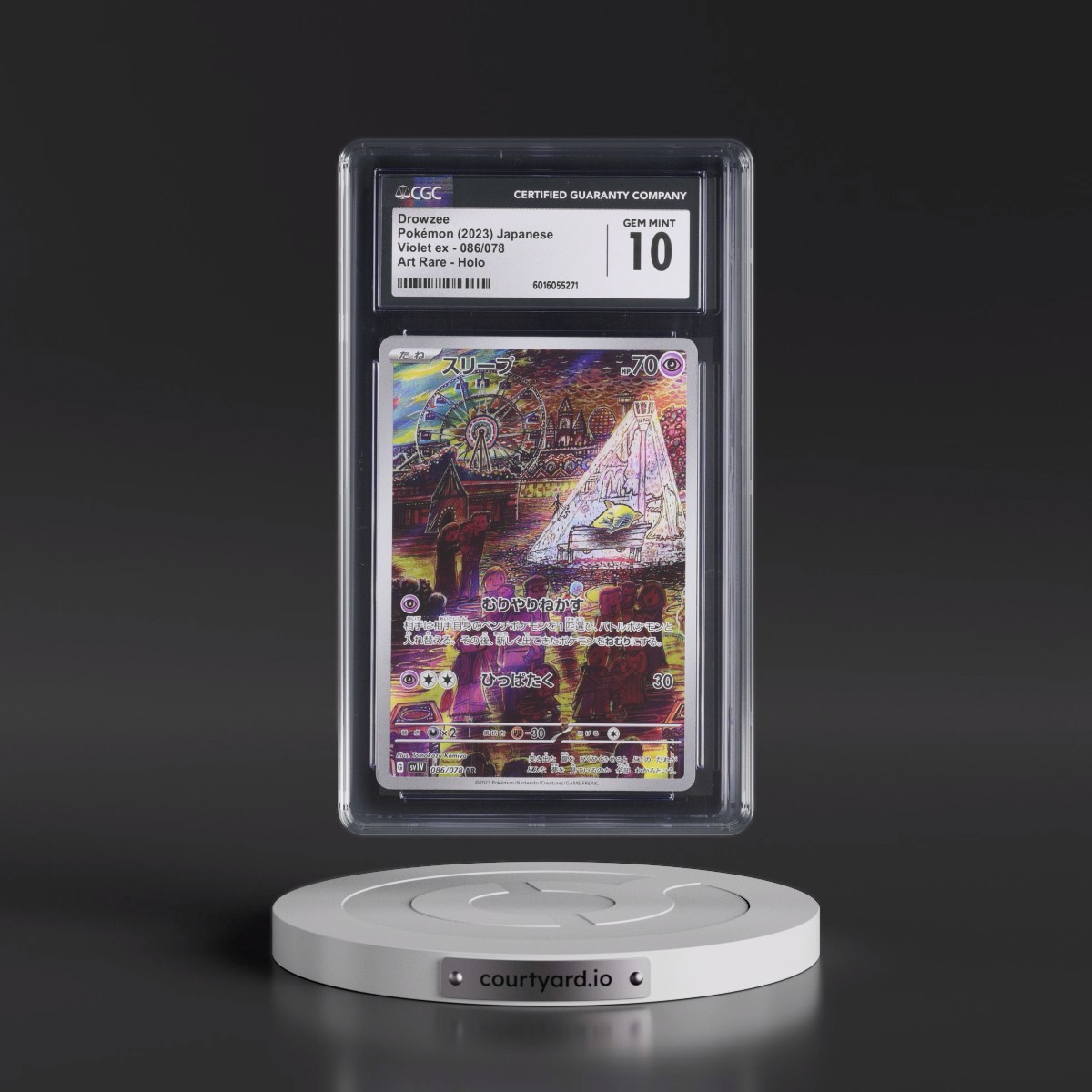 2023 Violet ex #086/078 Drowzee - Art Rare Holo (CGC 10 GEM MINT)