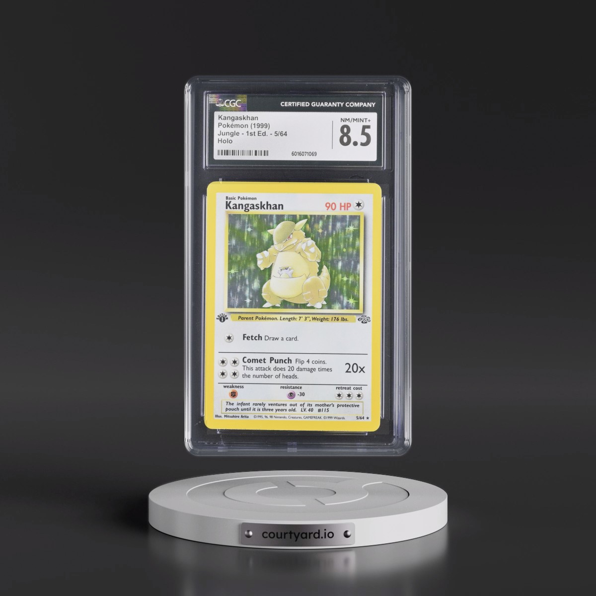 1999 Jungle #5/64 Kangaskhan - 1st Edition Holo (CGC 8.5 NM-MT+)