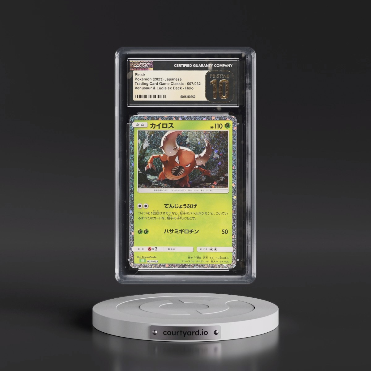 2023 Trading Card Game Classic - CLF, CLL, CLK #007/032 Pinsir - Venusaur & Lugia ex Deck - CLF Holo (CGC 10 PRISTINE)