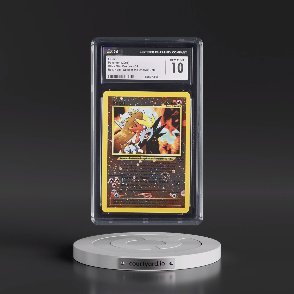 1999 Black Star Promos #34 Entei - Reverse Holo Spell of the Unown: Entei () (CGC 10 GEM MINT)
