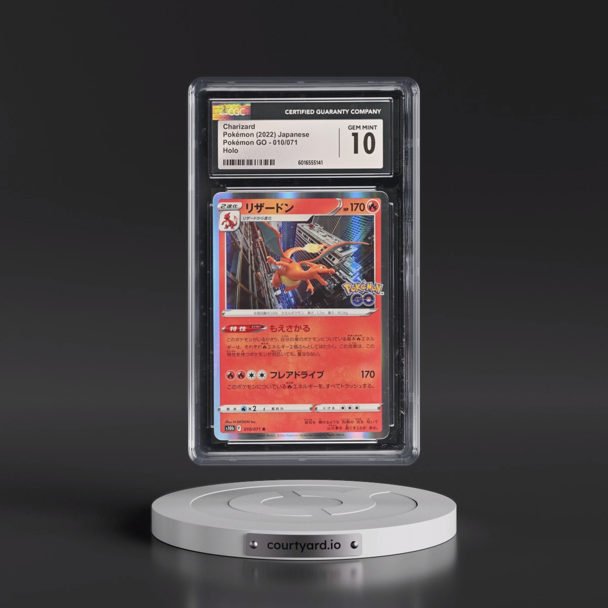 2022 Pokémon GO #010/071 Charizard - Holo (CGC 10 GEM MINT)