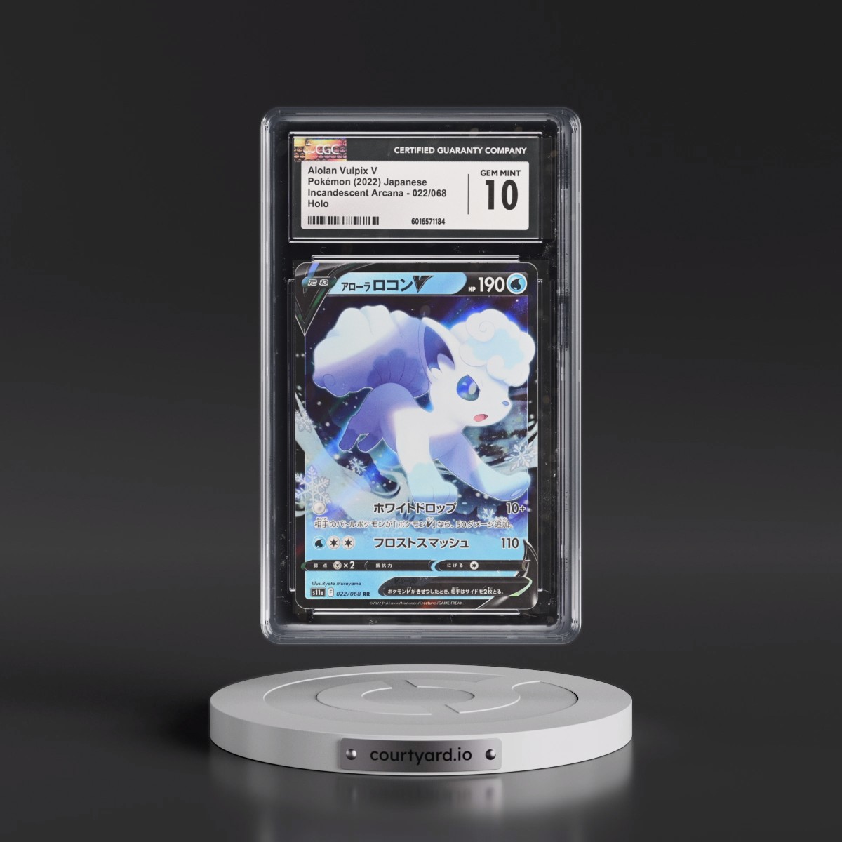 2022 Incandescent Arcana #022/068 Alolan Vulpix V - Holo (CGC 10 GEM MINT)